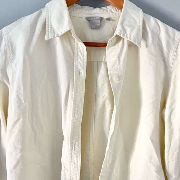 J Crew Pale Yellow Button Down Large - Picture 2 of 8